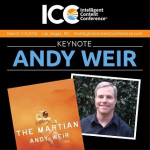 Andy Weir to Headline Intelligent Content Conference 2016