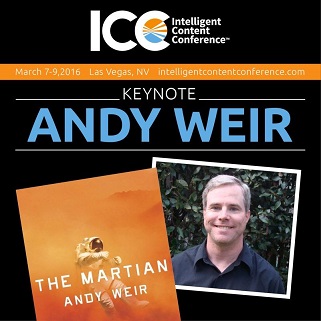 Andy Weir to Headline Intelligent Content Conference 2016