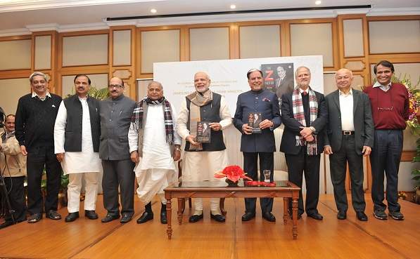 PM Modi unveils "The Z Factor," a book written by Shri Subhash Chandra