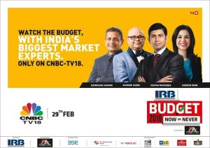 India's Biggest Business & Market Experts on CNBC-TV18, this Budget 2016