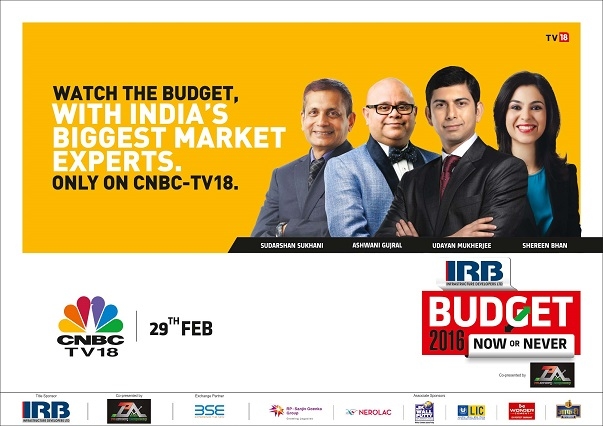 India's Biggest Business & Market Experts on CNBC-TV18, this Budget 2016