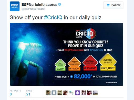 ESPNcricinfo & Twitter Partner to launch #CricIQ & #FanDugOut for World T20