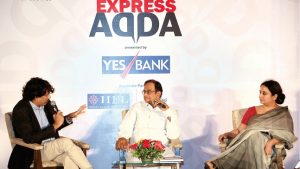 Former Union Minister P Chidambaram was the Chief Guest at Express Adda