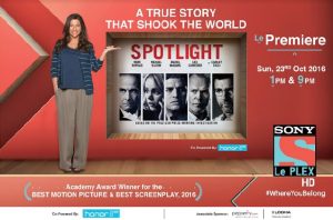 Sony Le PLEX HD to premiere Spotlight