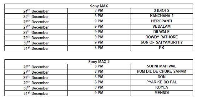 Sony MAX & MAX 2 ring in New Year with “Jubilee hits” 4 Sony MAX & MAX 2 ring in New Year with “Jubilee hits”