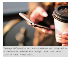 iPhone X boosts Apple OS share in key markets