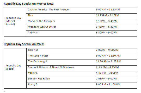 Times Network evokes the ‘hero’ in viewers with its Republic Day movies line-up 4 Times Network evokes the ‘hero’ in viewers with its Republic Day movies line-up