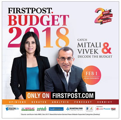 Firstpost ropes in Vivek Law and Mitali Mukherjee for its Budget 2018 Show