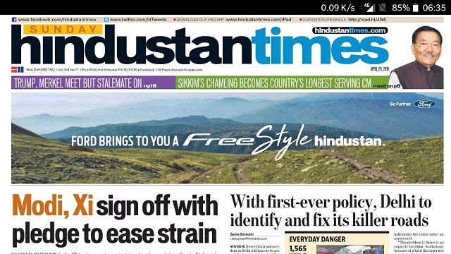 Ford India launches an innovative campaign with Hindustan Times