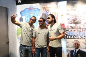 CSK Players Inaugurate the Largest Store of Seven by MS Dhoni at Nungumbakkam, Chennai