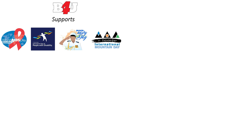 B4U supports 4 social causes 4 it’s viewers through December 2018