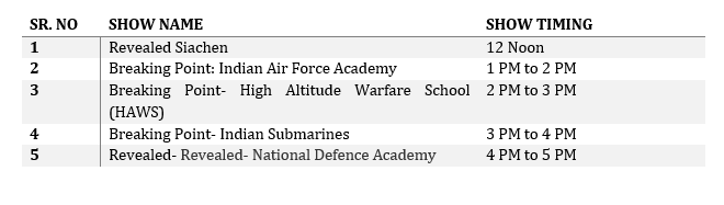 Discovery pays tribute to the Armed Forces with Republic Day special line-up