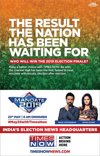 TIMES NOW deploys breakthrough innovation for Counting Day LIVE