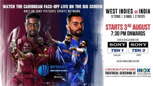 INOX To Screen India –West Indies T20 matches LIVE On Cinema Screens