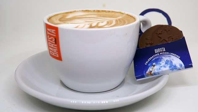 Barista celebrates Chandrayaan 2 with Moon shaped Chocolate 2 Barista celebrates Chandrayaan 2 with Moon shaped Chocolate