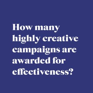 38% of the world's most creative campaigns are also effective
