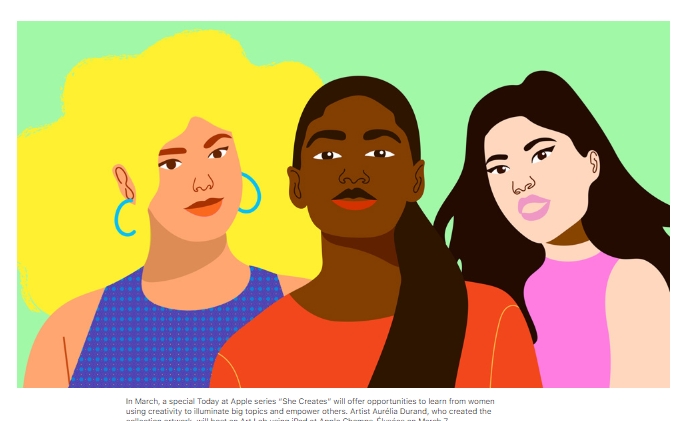Apple launches “She Creates” in stores around the world