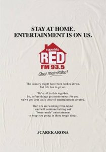 RED FM promises to supply unlimited entertainment while you stay-at-home