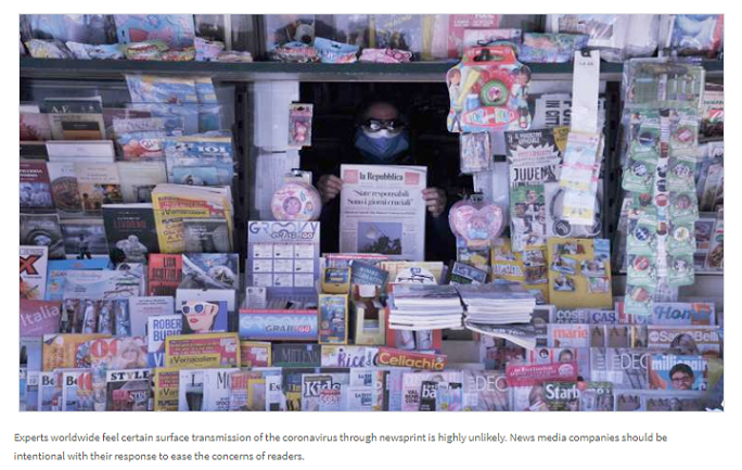 Zero incidents of COVID-19 transmission from print surfaces 5 Zero incidents of COVID-19 transmission from print surfaces