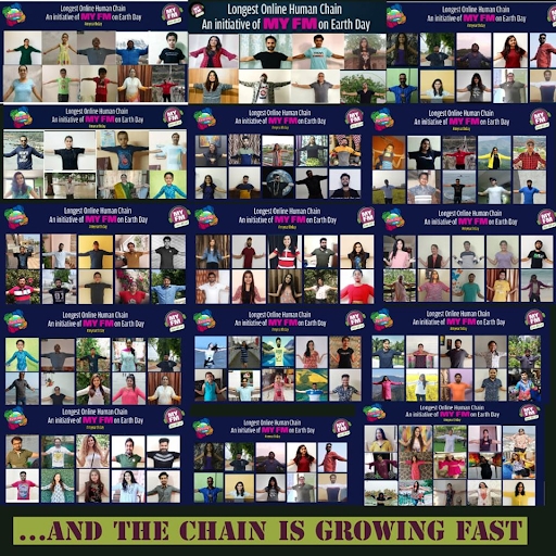 MY FM forms the longest Online Human Chain on Earth Day