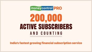 Moneycontrol Pro trail blazes with 2 lakh paid subscribers
