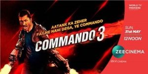 Get into the action mode with the World TV Premiere of Vidyut Jammwal’s Commando 3 on Zee Cinema