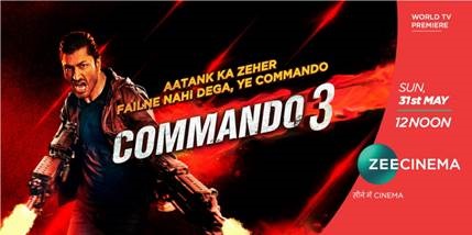 Get into the action mode with the World TV Premiere of Vidyut Jammwal’s Commando 3 on Zee Cinema