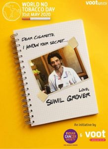 VOOT Studio collaborates with Indian Cancer Society for a behavioral change campaign on World No Tobacco Day