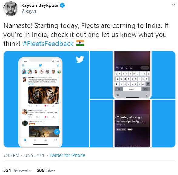 Twitter brings Fleets to India