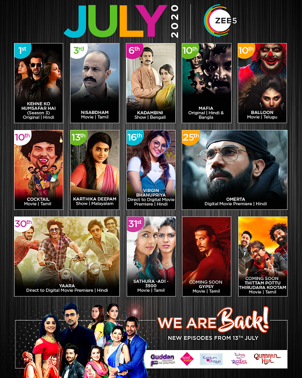ZEE5 Global Rolls Out A Content-Packed July With New Movies