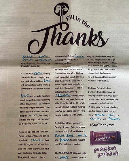 Cadbury and Ogilvy reach out to 3.2 million readers