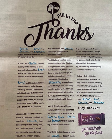 Cadbury and Ogilvy reach out to 3.2 million readers