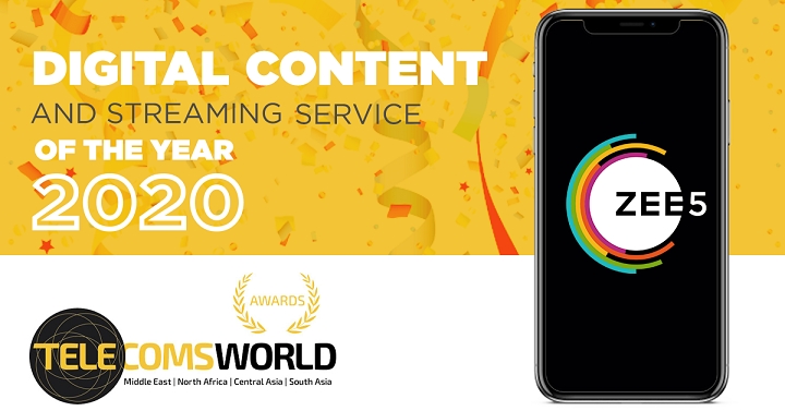 ZEE5 Global named ‘Digital Content and Streaming Service of the Year’ at the 2020 Telecoms World Middle East Awards 2 ZEE5 Global named ‘Digital Content and Streaming Service of the Year’ at the 2020 Telecoms World Middle East Awards