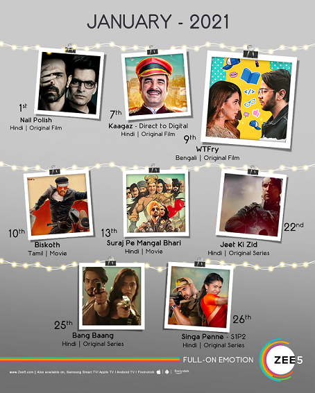 ZEE5 Global Unveils its Jan 2021 Lineup