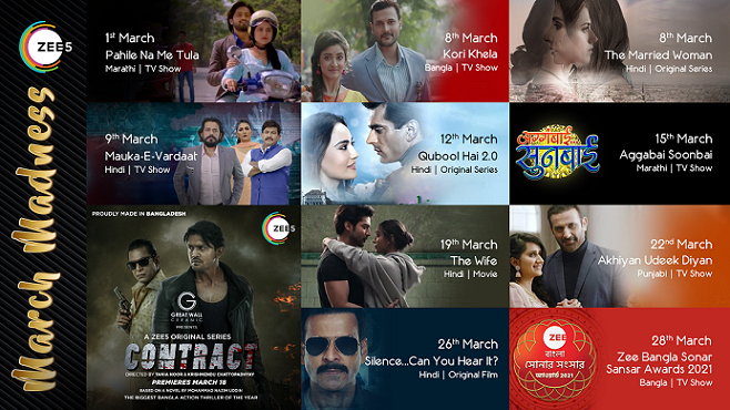ZEE5 Global Announces its March Content Slate