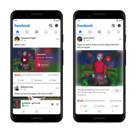 Listen to Full-length Songs from Spotify on Facebook