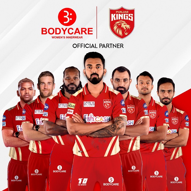 Bodycare Creations signs on as the Official Partners of the Punjab Kings