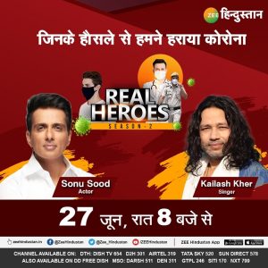 ZEE Media organizes the 2nd Season of Real Heroes with Actor Sonu Sood and Singer Kailash Kher