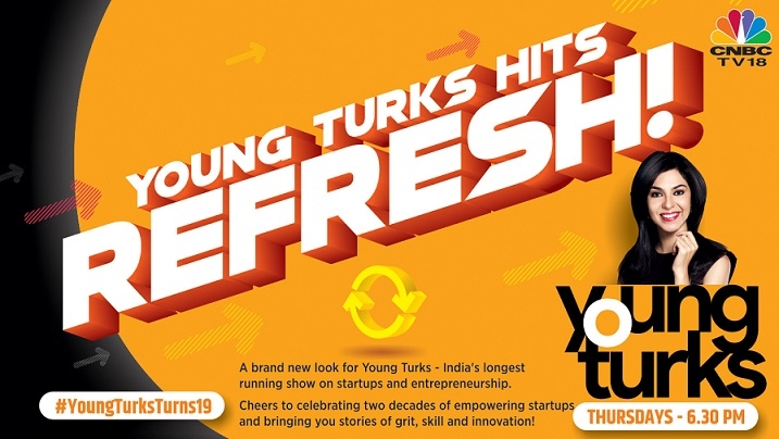 CNBC-TV18’s Young Turks hits refresh, gets a brand new look