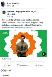 This Independence Day, Sonu Sood announces new property with National Geographic in India