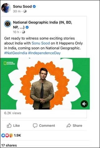 This Independence Day, Sonu Sood announces new property with National Geographic in India