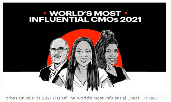 Forbes Ranks World’s Most Influential CMOs