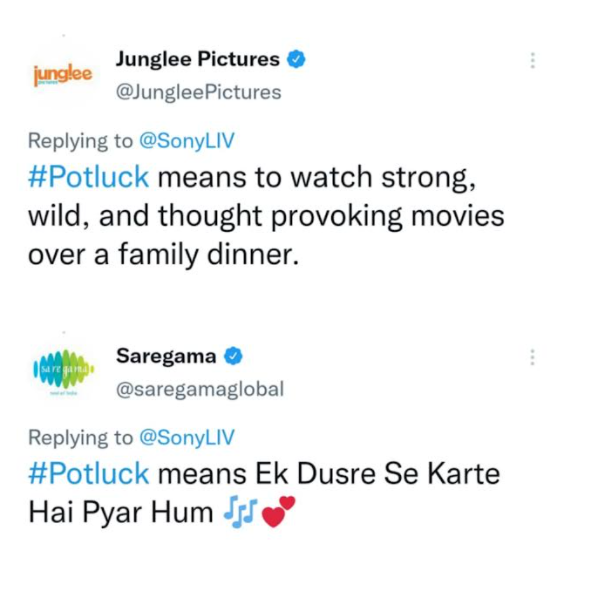 SonyLIV launches campaign #Potluck; gets quirky responses from multiple brands