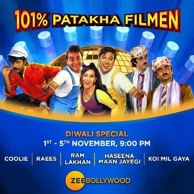 Zee Bollywood Gears Up to Bring You a Dhamakedaar Diwali with 101% Patakha Filmein