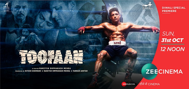 Zee Cinema presents the World Television Premiere of Toofaan