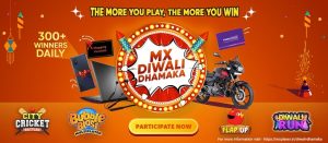 MX Player, the entertainment super app is set to make your Diwali brighter with Real-World-Rewards gaming tournaments