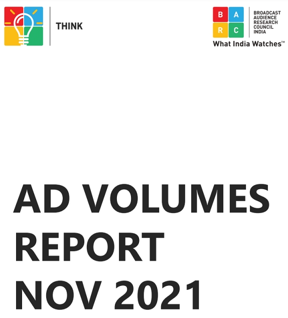 TV ad volumes displays steady growth in November 2021