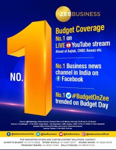 Historic Achievement for Zee Business | No. 1 Budget Coverage