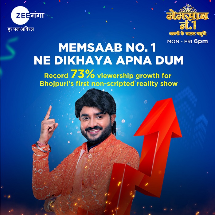 ZEE Ganga gains massively with launch of Memsaab No.1 Season 10