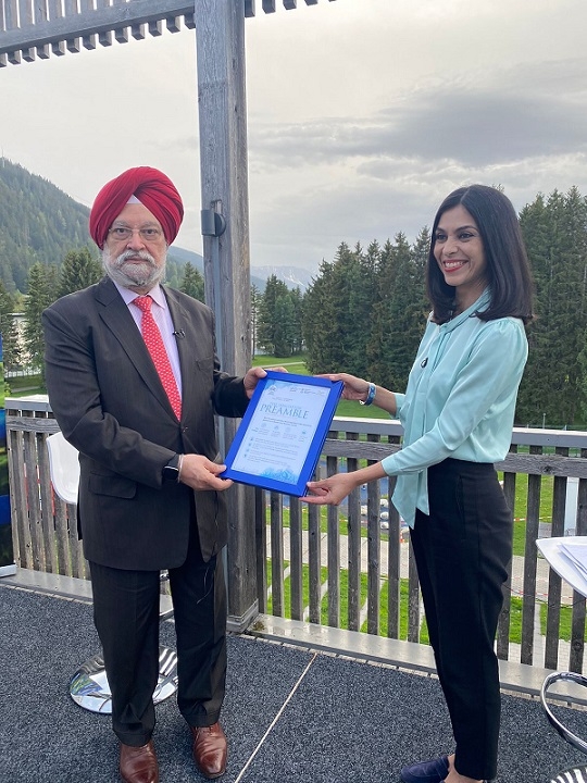 Harpic News18 Mission Paani preamble showcased at WEF Davos 2022